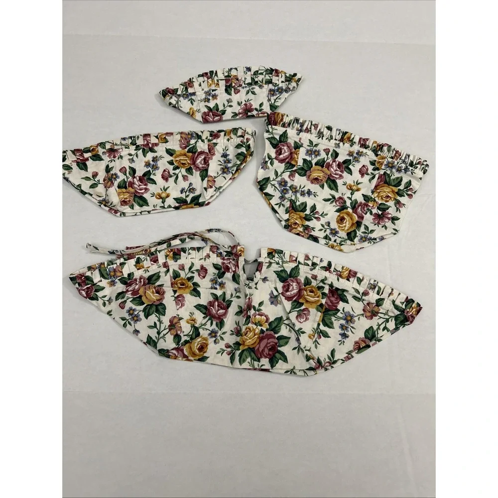 Longaberger Garden of Splendor Basket Liner 4 PC Lot Retired‎ 6220